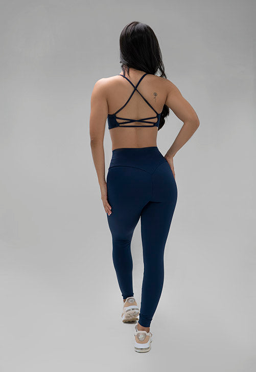 Leggings Elevate + Top Sunny Azul Marino