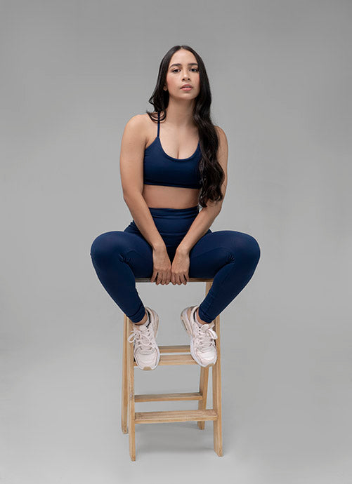 Leggings Elevate + Top Sunny Azul Marino