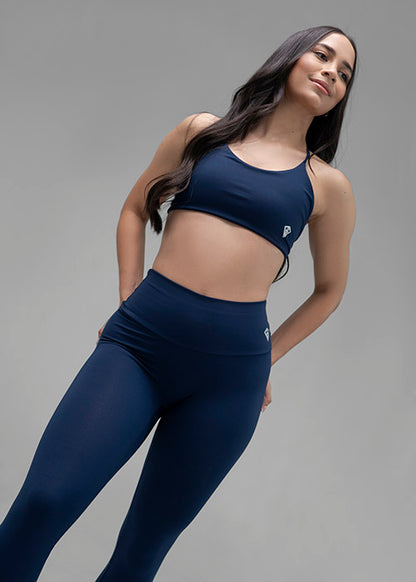 Leggings Elevate + Top Sunny Azul Marino