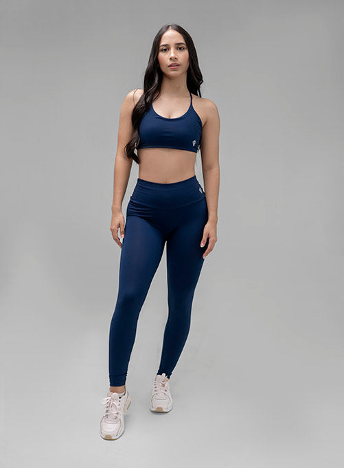Leggings Elevate + Top Sunny Azul Marino